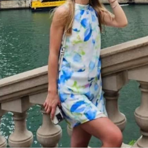 None Dresses & Skirts - white and blue summer dress